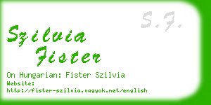 szilvia fister business card